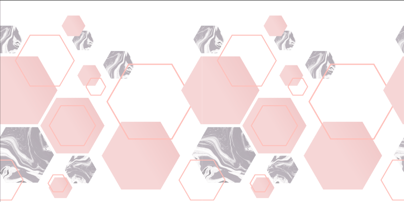 모자이크 효과 비닐 카펫 대리석 육각형 - TenStickers