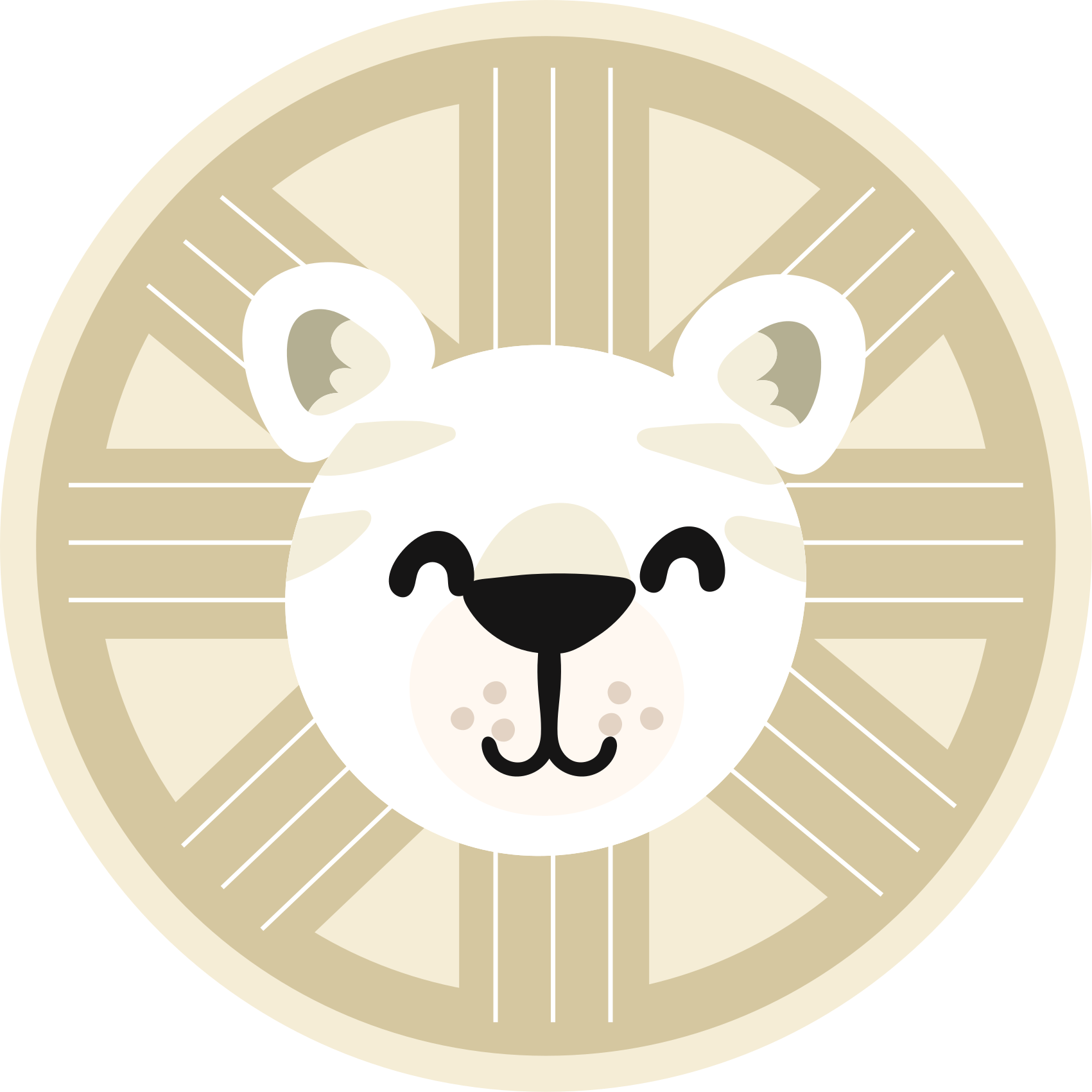 비닐 카펫 보육 웃는 사자 그래픽 - TenStickers