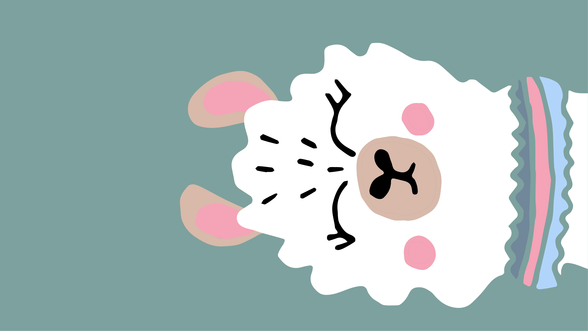 비닐 카펫 보육 양고기 그림 - TenStickers