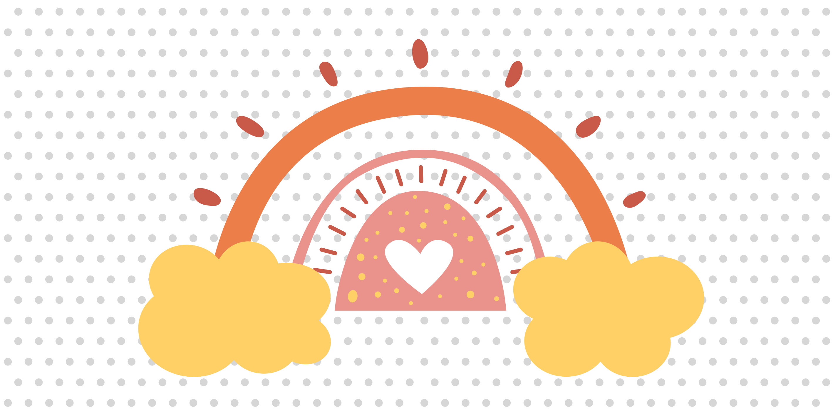 비닐 카펫 보육 무지개 구름 풍경 - TenStickers