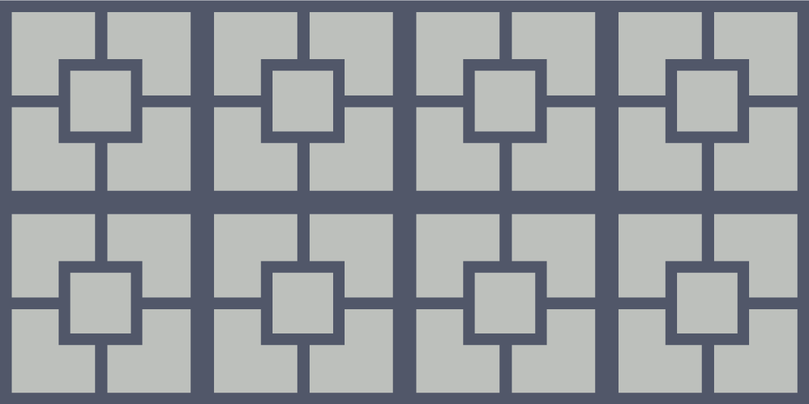 기하학적 효과 비닐 카펫 기하학적인 사각형 패턴 - TenStickers