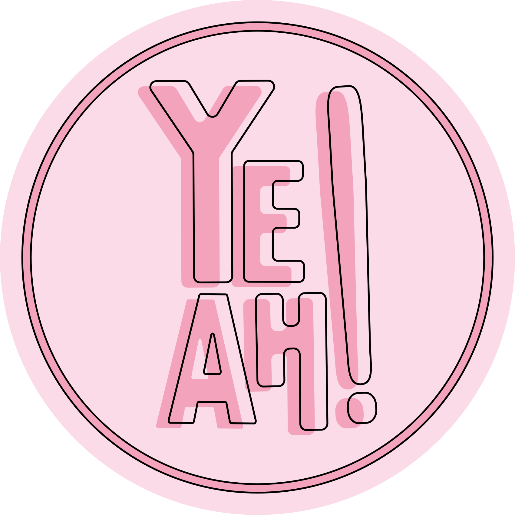 문구와 함께 비닐 양탄자 표현적인 텍스트 모티브 - TenStickers