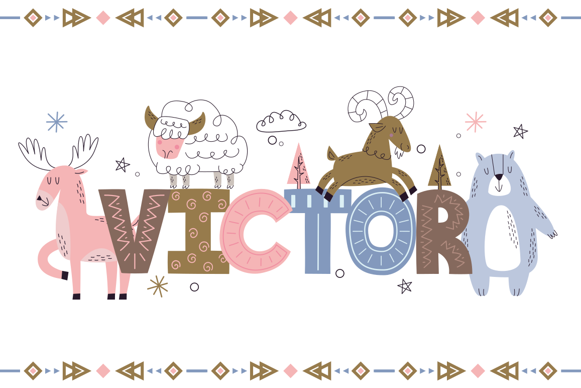 이름이있는 비닐 카펫 맞춤형 알파카 테마 - TenStickers