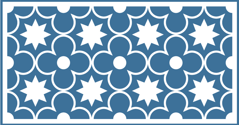 비닐 카펫 타일 효과 전통적인 모티브 - TenStickers