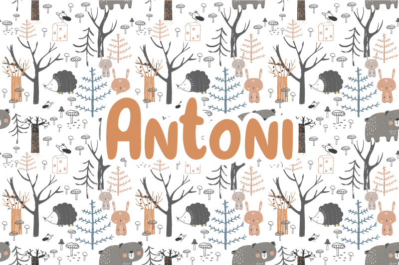 이름이있는 비닐 카펫 맞춤형 삼림지대 - TenStickers