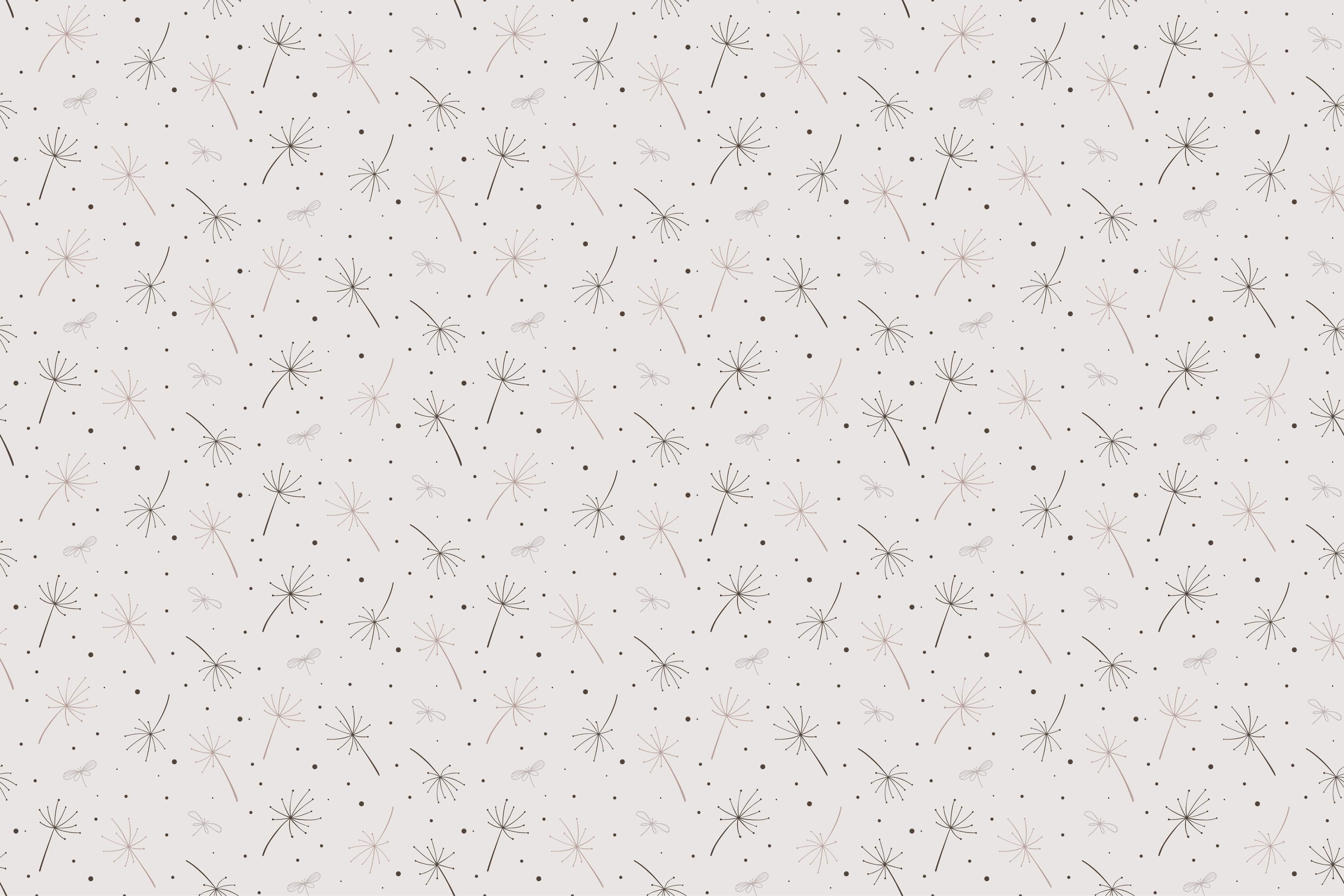 비닐 카펫 꽃과 식물 민들레 패턴 - TenStickers