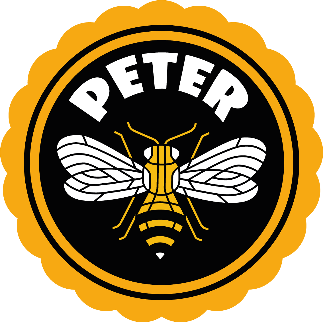 이름이있는 비닐 카펫 맞춤형 꿀벌 엠블럼 - TenStickers