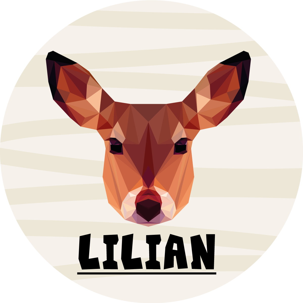 이름이있는 비닐 카펫 맞춤형 사슴 - TenStickers