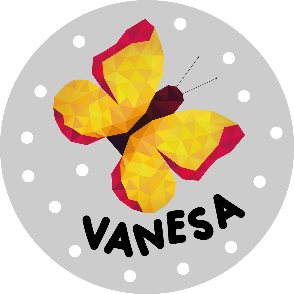 이름이있는 비닐 카펫 맞춤형 나비 - TenStickers