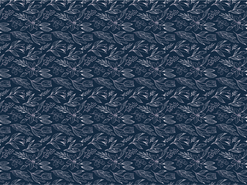 백합 패턴 꽃 무늬의 양탄자 - TenStickers