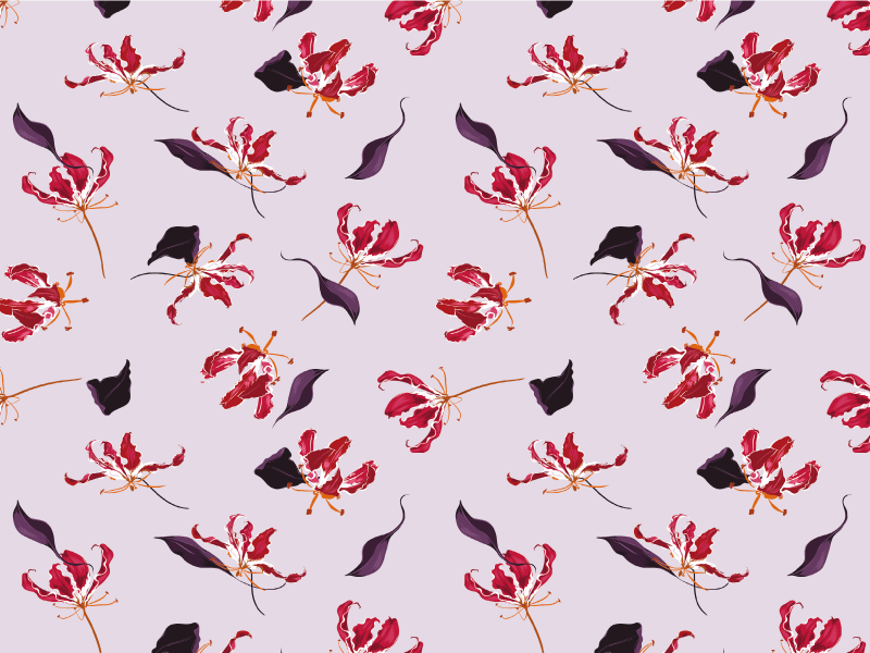 비닐 카펫 꽃과 식물 꽃 모티브의 우아함 - TenStickers