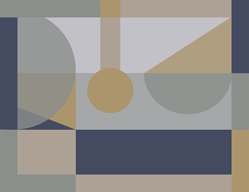 기하학적 효과 비닐 카펫 추상적인 기하학적 모양 - TenStickers