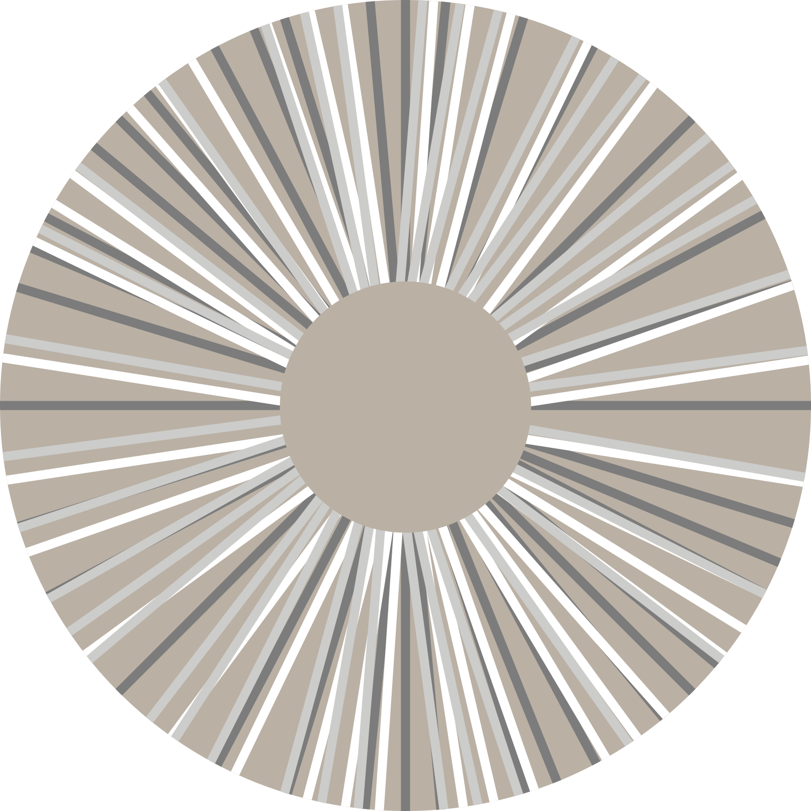 기하학적 효과 비닐 카펫 기하학적 버스트 원형 패턴 - TenStickers