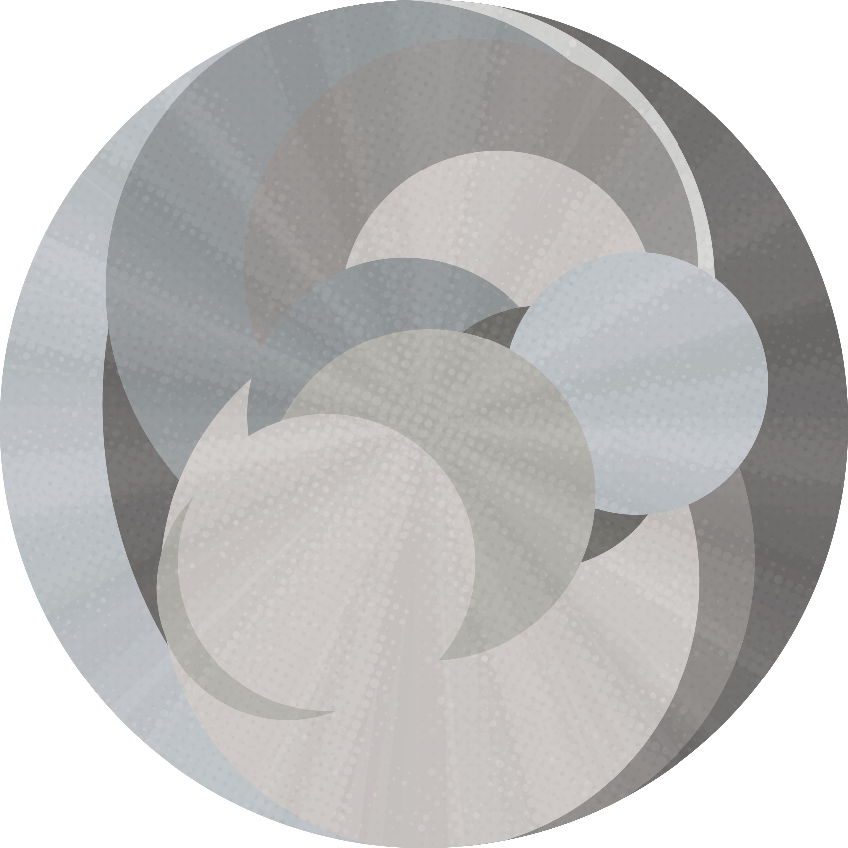 기하학적 효과 비닐 카펫 겹치는 원 환상 - TenStickers