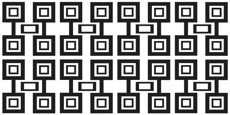 기하학적 효과 비닐 카펫 기하학적 사각형 패턴 - TenStickers