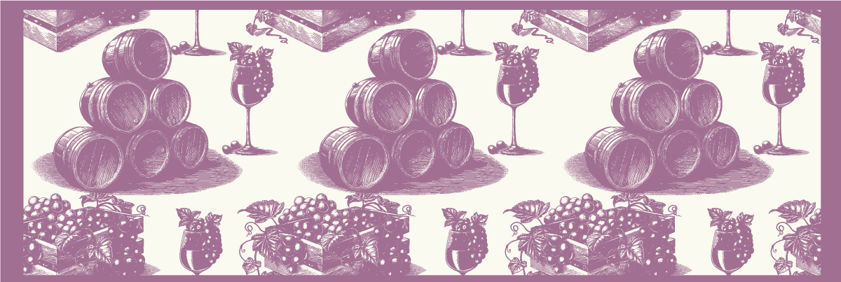 보라색 깔개에 프랑스 빈티지 패턴 - TenStickers