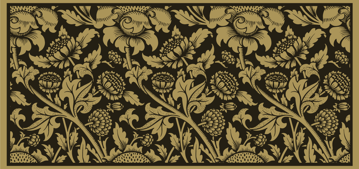 비닐 카펫 꽃과 식물 식물무늬 패턴 강조 - TenStickers