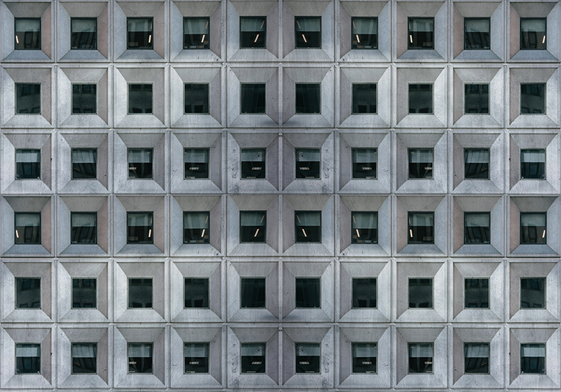 잔인한 건축 회색 깔개 - TenStickers