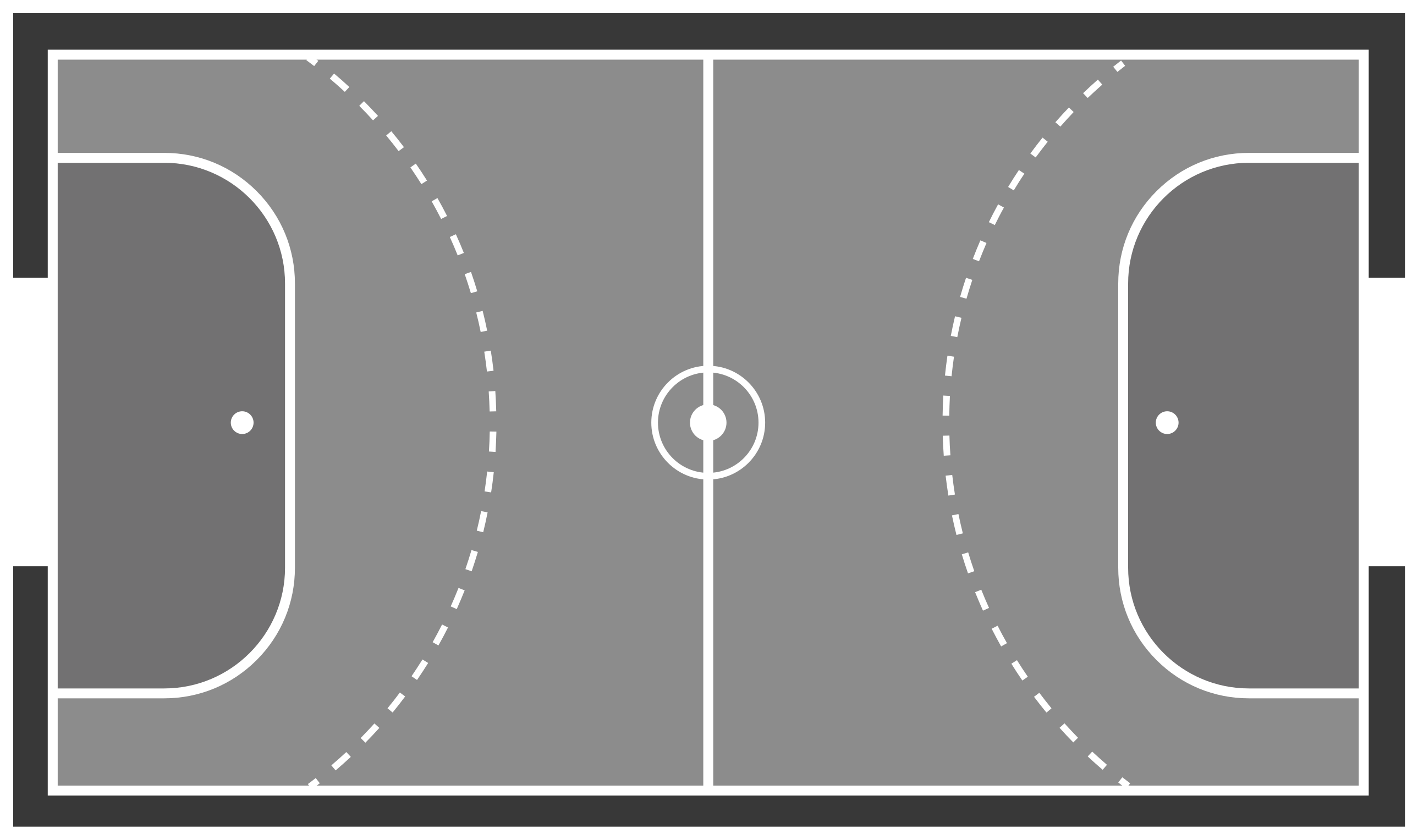 비닐 게임 카펫 핸드볼 코트 디자인 - TenStickers