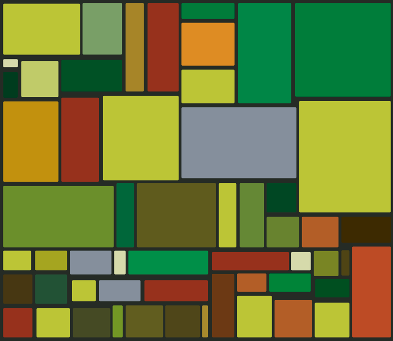 기하학적 효과 비닐 카펫 여러 가지 빛깔의 복고풍 모자이크 - TenStickers