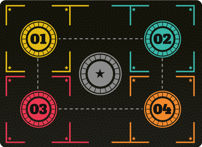 직사각형 비닐 카펫 농구 훈련 - TenStickers