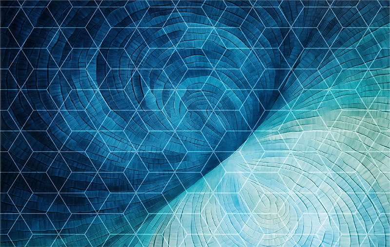 욕실용 비닐 카펫 추상 파란색 배경 - TenStickers