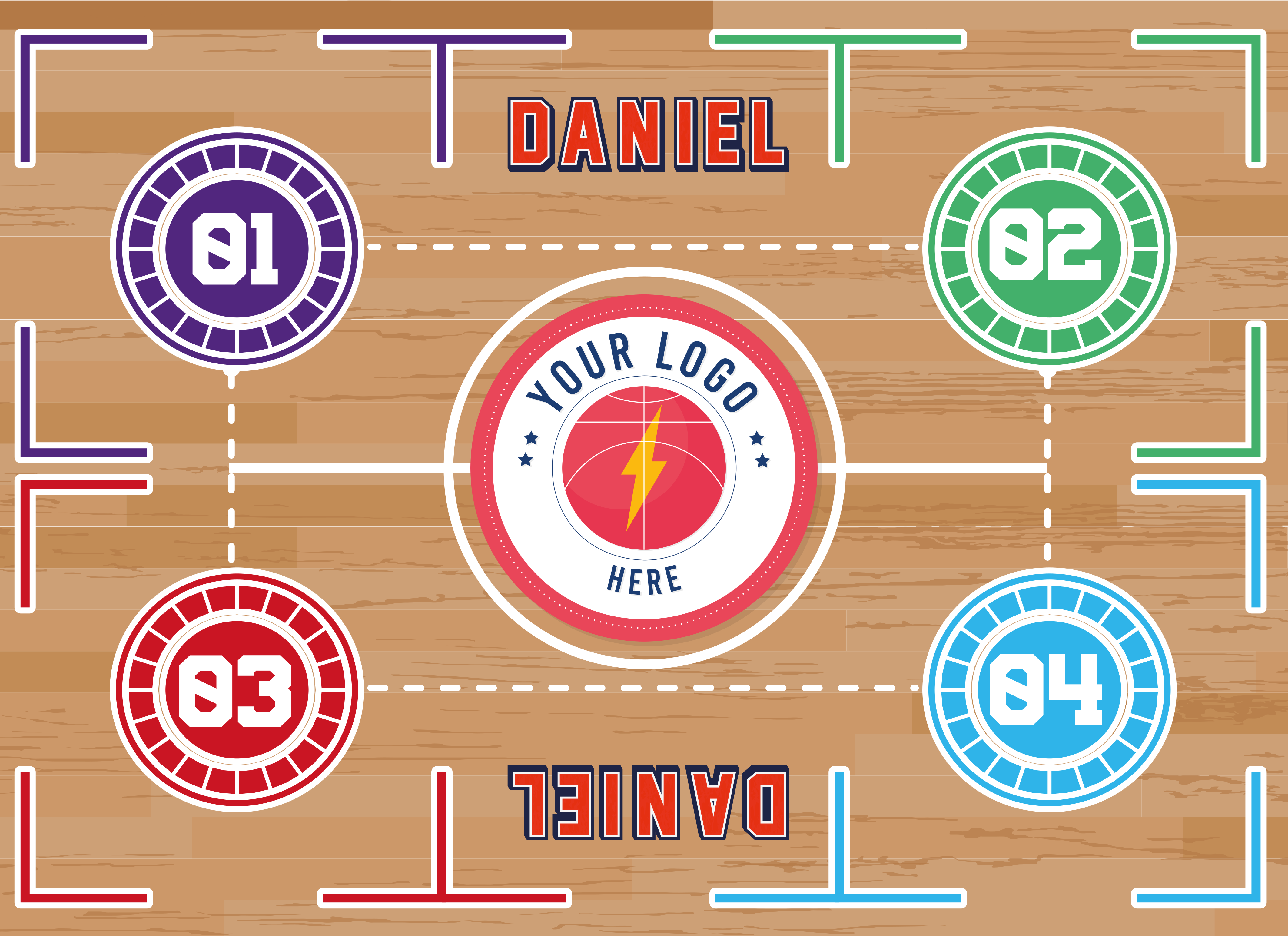 직사각형 비닐 카펫 바구니 훈련 - TenStickers