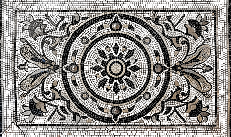 레스토랑용 비닐 카펫 아르누보 디자인 - TenStickers