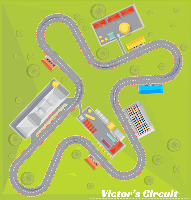 비닐 도로 카펫 사용자 맞춤형 놀이 도로 - TenStickers