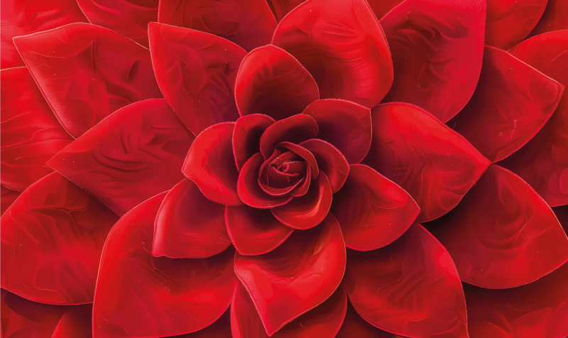 비닐 카펫 레드 꽃잎 디자인 - TenStickers