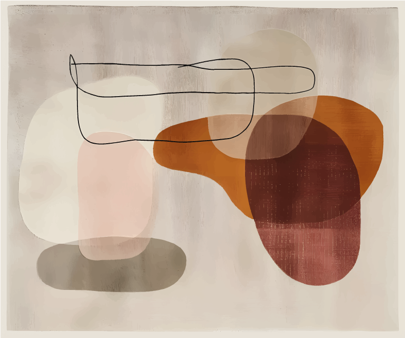 베이지 비닐 카펫 추상적 형태 - TenStickers