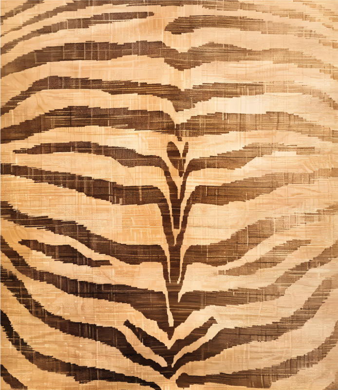 베이지 비닐 카펫 호랑이 줄무늬 - TenStickers