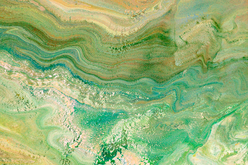 대리석 비닐 러그 초록색과 베이지색 - TenStickers