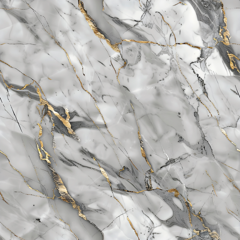 대리석 비닐 러그 회색과 금색 - TenStickers