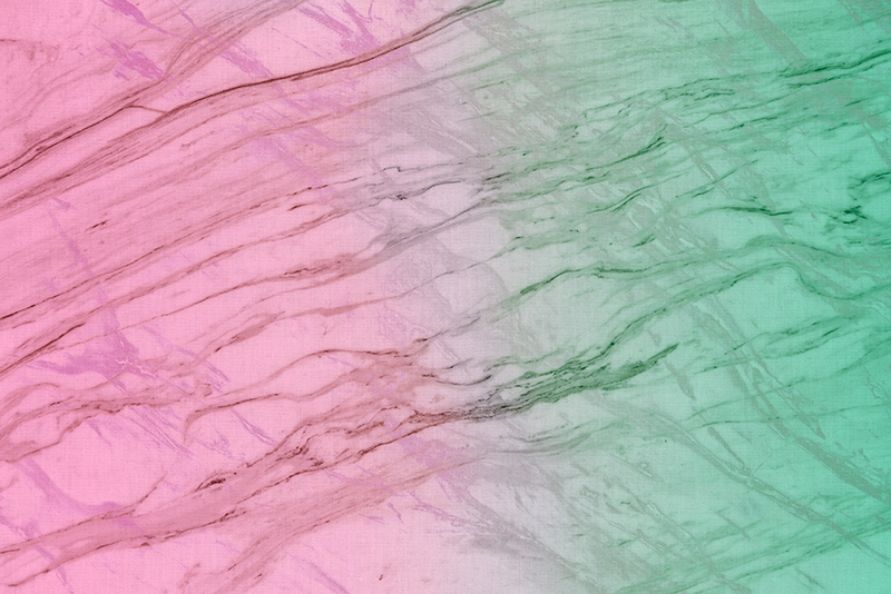 대리석 비닐 러그 핑크와 그린 파스텔 컬러 - TenStickers