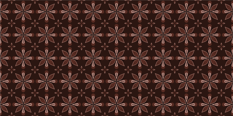 비닐 현관 카펫 기하학적 꽃 대칭 - TenStickers