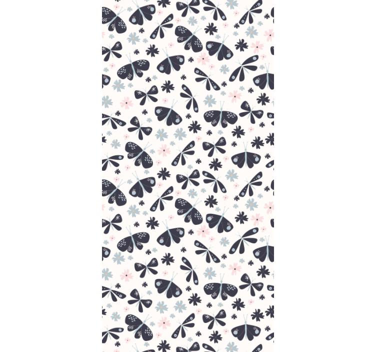 나비 배경 화면 꽃무늬 리본 패턴 - TenStickers