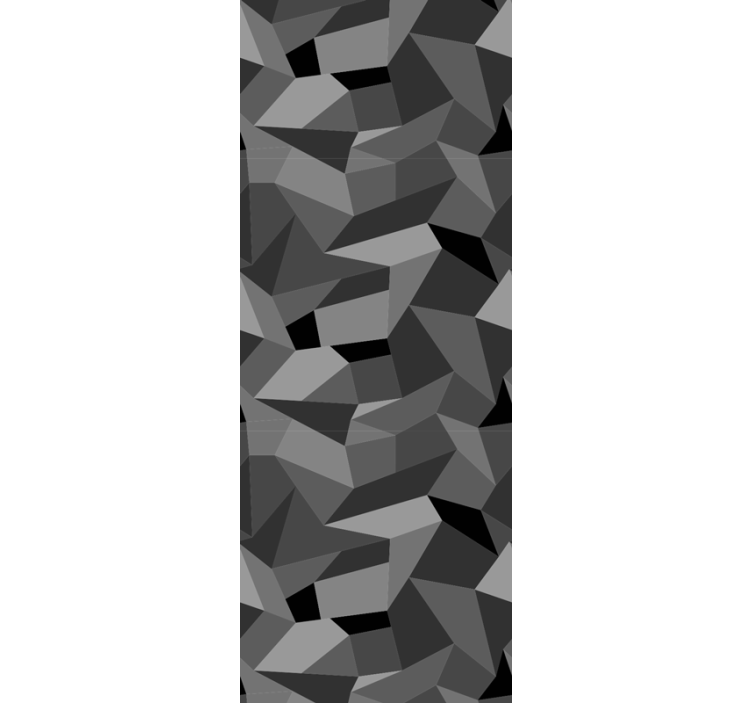 기하학적 벽지 날카로운 회색 모양 - TenStickers