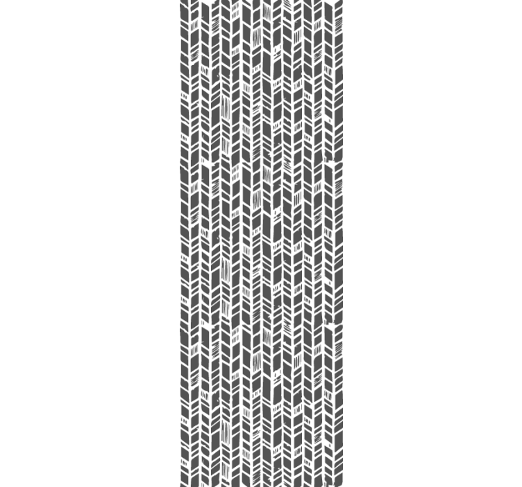 입구 벽지 스타일리시한 회색 지그재그 - TenStickers