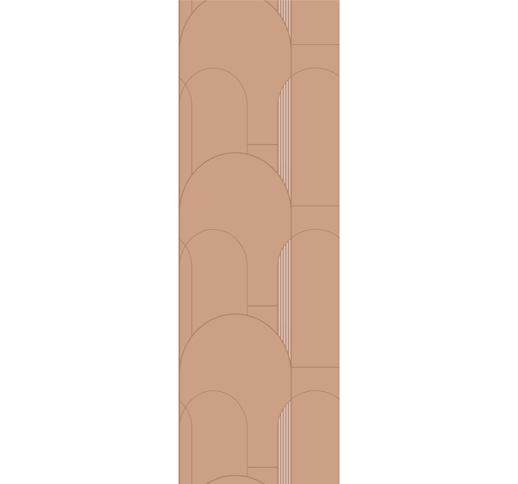 벽지 현대 베이지 아치 패턴 - TenStickers