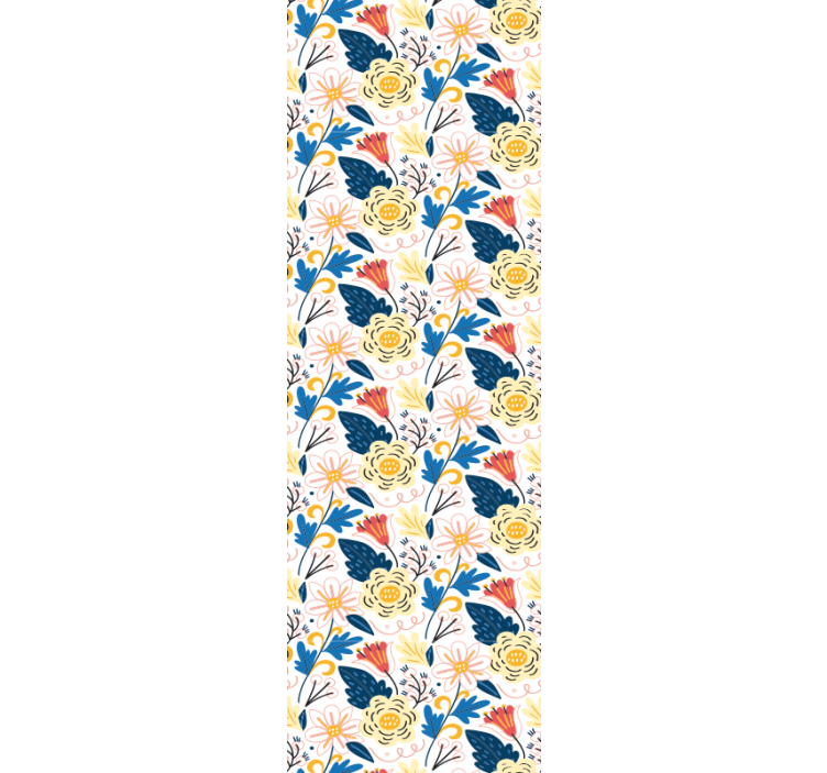 꽃이 있는 벽지 다채로운 꽃 디자인 - TenStickers