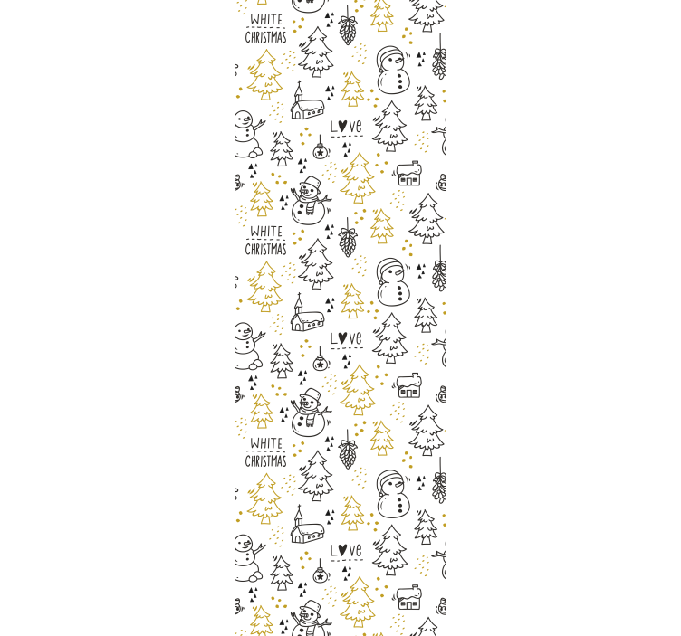 크리스마스 벽지 축제의 겨울 풍경 - TenStickers