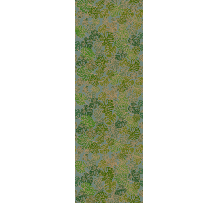 나뭇잎이 있는 벽지 몬스테라 그린 모티프 - TenStickers