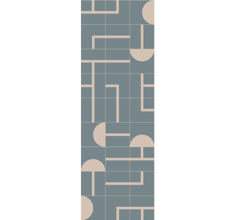 기하학적 벽지 베이지 스타일리시 형태 - TenStickers