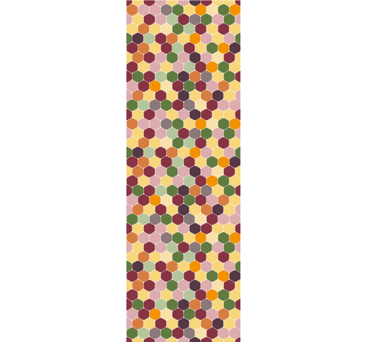 벽지 텍스처 타일 작은 다채로운 육각형 - TenStickers