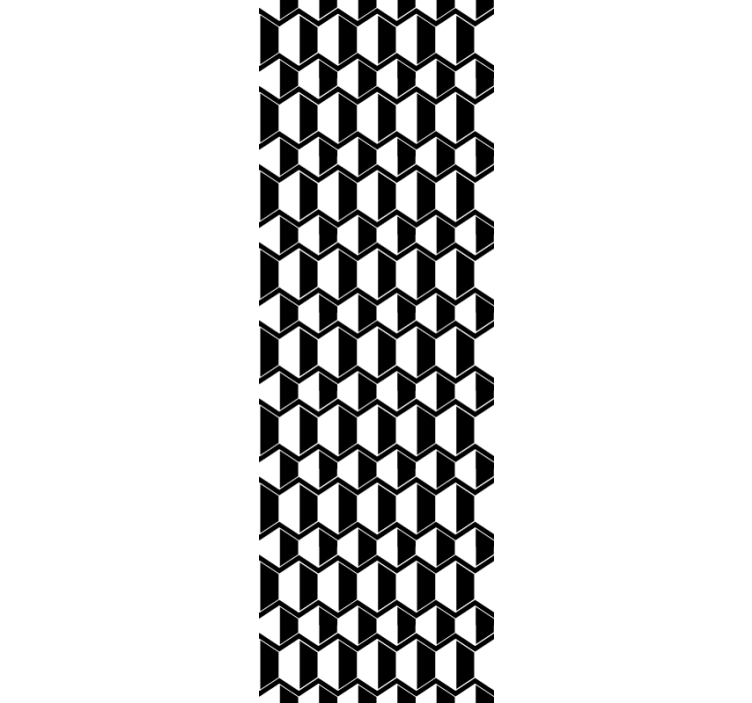기하학적 벽지 3d 입체 큐브 패턴 - TenStickers