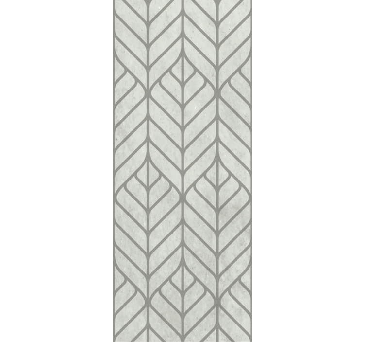 거실 배경 화면 잎사귀 기하학적 디자인 - TenStickers