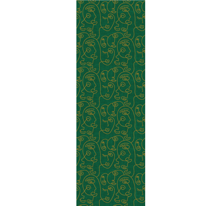 예술적 벽지 독특한 선의 얼굴 - TenStickers