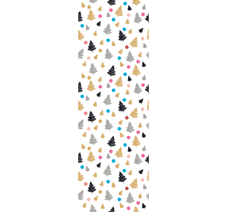 나무 벽지 다채로운 소나무 패턴 - TenStickers