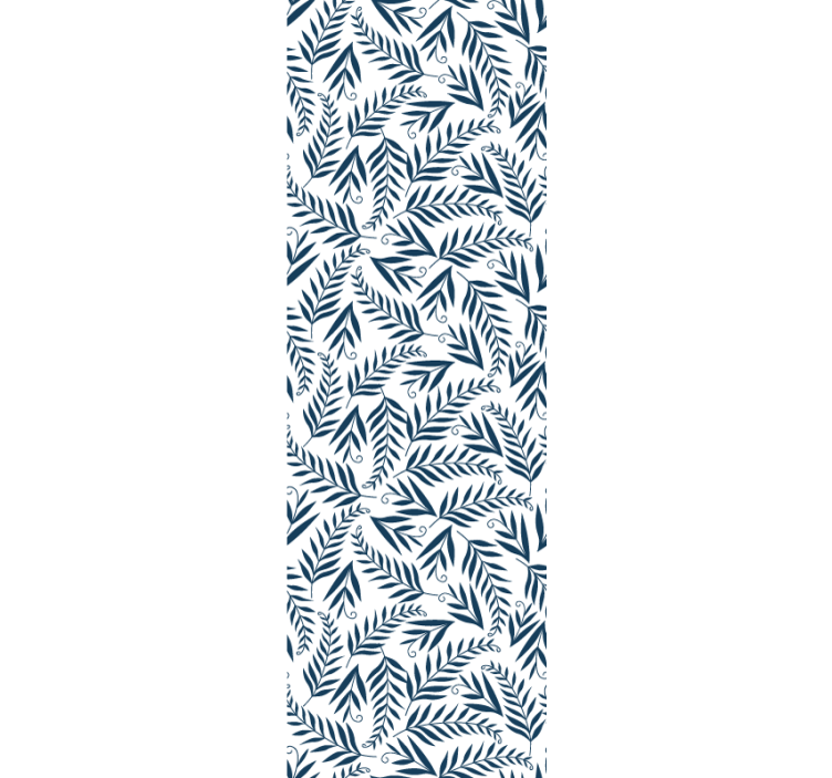 나뭇잎이 있는 벽지 회색 식물 모티프 - TenStickers